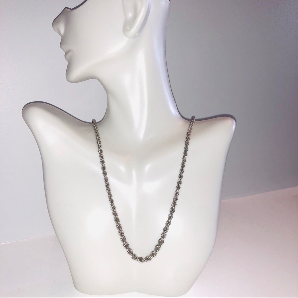 Sterling Silver Rope Necklace - Picture 3 of 5
